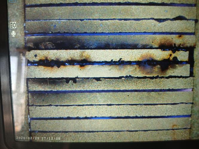 Выход из строя макроканального излучателя 808нм Диодный блок 808нм, макроканал — термоповреждение